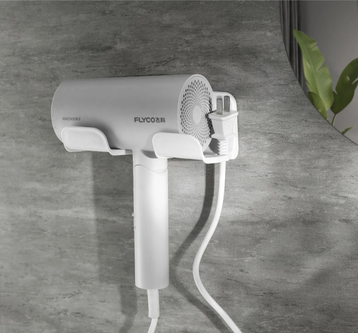 Hair Dryer Storage Rack Without Punching Holes, Bathroom Hair Dryer Hanging Rack, Bathroom Hair Dryer Placement Rack