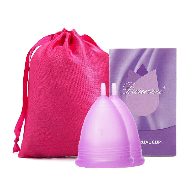 Deluxe Medical Grade Silicone Menstrua Cup Menstrual Period Cup Feminine Hygiene Menstrual Cup Women Lady for Menstrual Period