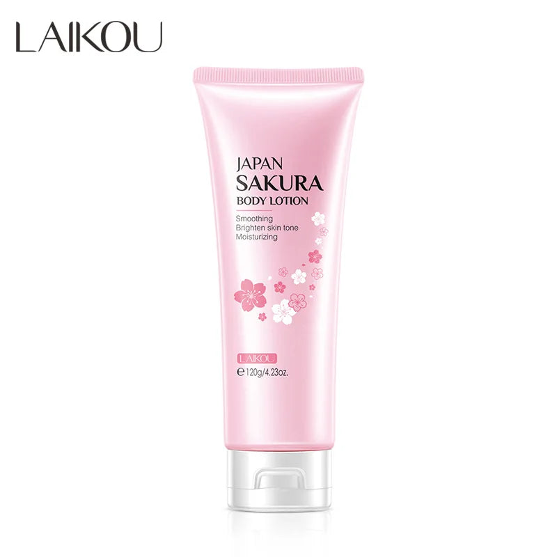 LAIKOU Cherry Blossoms  Body Lotion Refreshing skincare Exfoliating Moisturizing Nourishing Brightening Body Creams 120g