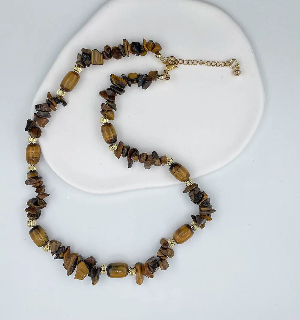 Unique design Pearl women's handmade pink colorful irregular gravel face necklace popular gift banquet party trendy charm.