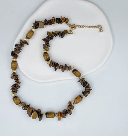 Unique design Pearl women's handmade pink colorful irregular gravel face necklace popular gift banquet party trendy charm.