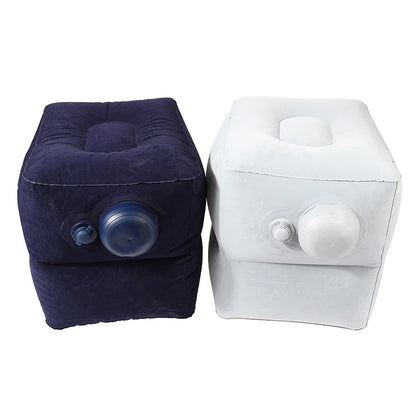 Inflatable Travel Pillow Foot Rest Kids Car Airplane Sleeping Bed Leg Support Height Adjustable Footrest Pillow for Long Trips