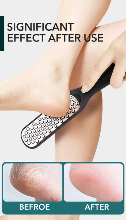 1Pcs Pedicure Tools Professional Foot Rasp Scrubber With Nail Clipper Double-Sided Dead Skin Remover File For Feet Care Spa Tool