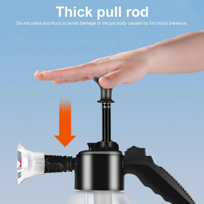 2L Pressure Sprayer Bottle With Ergonomic Handle Leakproof Hand Snow Foam Sprayer Water Pump Bottle With 2 Replacement Nozzles