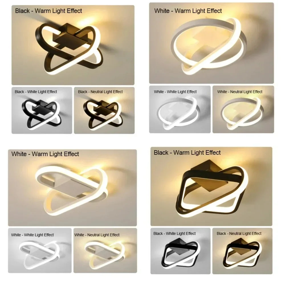 LED Strip Aisle Ceiling Lights Modern Minimalist Living Room Lamps For Balcony Entrance Staircase Home lighting Led 3 color