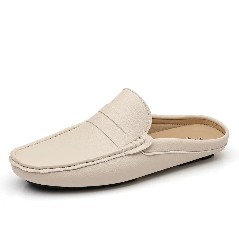 Shoes Men's Slippers Half Shoes for Men Comfortable Male Shoe High Quality Slip-On Solid Color Casual Soft Sandals Flats Slipper