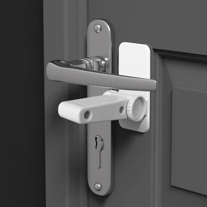2PCS Childproof Door Lever Lock Prevents Toddlers from Opening Doors Easy One Hand Operation for Adults Durable ABS Safety Lock