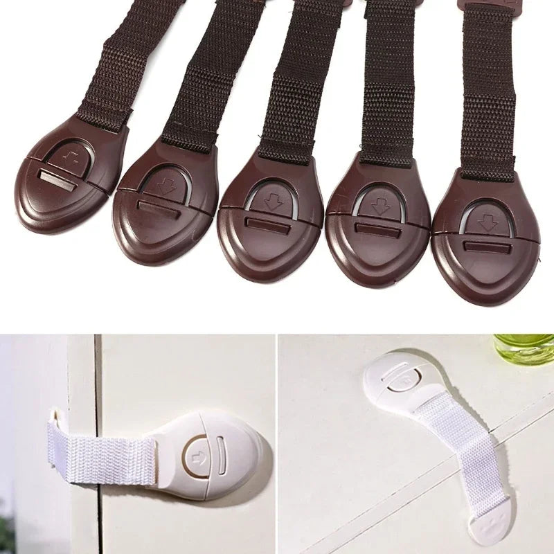 10pcs  Kids Safety Door Lock Child Safety Cabinet Lock Baby Proof Security Protector Drawer Door Cabinet Lock Plastic Protection