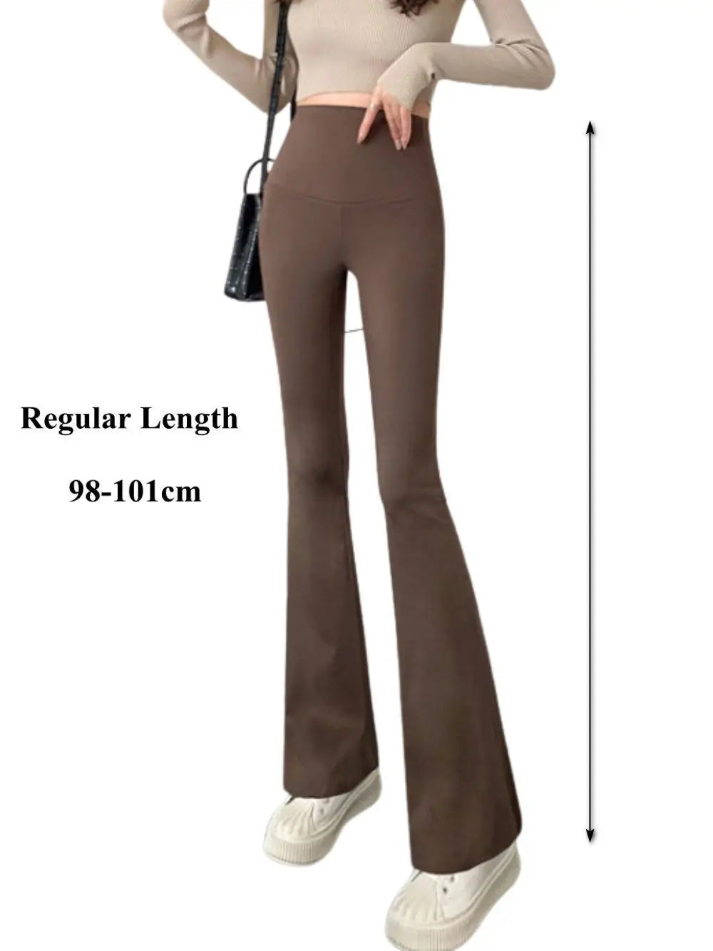 Long Tall Girl High Women Black Flare Pants Leggings Yoga  Soft High Waist Bootcut Comfortable 180cm Palazzo Pants Bell Bottom