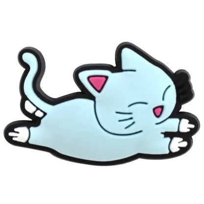 Cute Cats Shoe Charms Decoration for Crocs Pin Accessories Bracelet Wristband Party Gifts