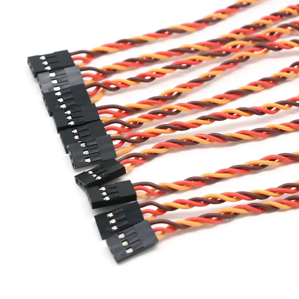10pcs 10 / 15 / 30 / 50 / 100cm Servo Extension Cable 30 / 60 core For Futaba JR Anti-interference Servo For RC Helicopter Part/
