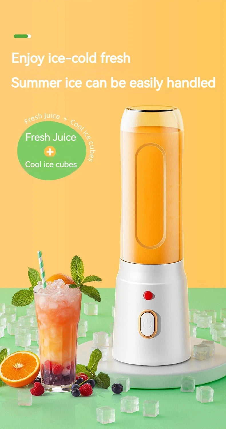 Portable Wireless Blender Electric Fruit Juicer Machine For Orange Ice Crushing 10 Blades Auxiliary Food Machine 1500mA Mixer