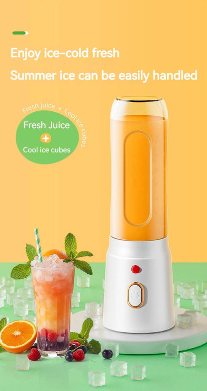 Portable Wireless Blender Electric Fruit Juicer Machine For Orange Ice Crushing 10 Blades Auxiliary Food Machine 1500mA Mixer