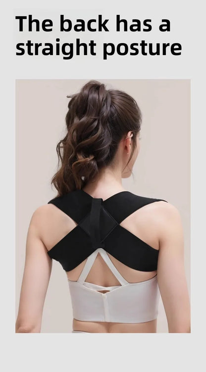 Posture Corrector for Adults - Adjustable Back Brace To Straighten Spine Improve Shoulder Alignment Kyphosis Correction