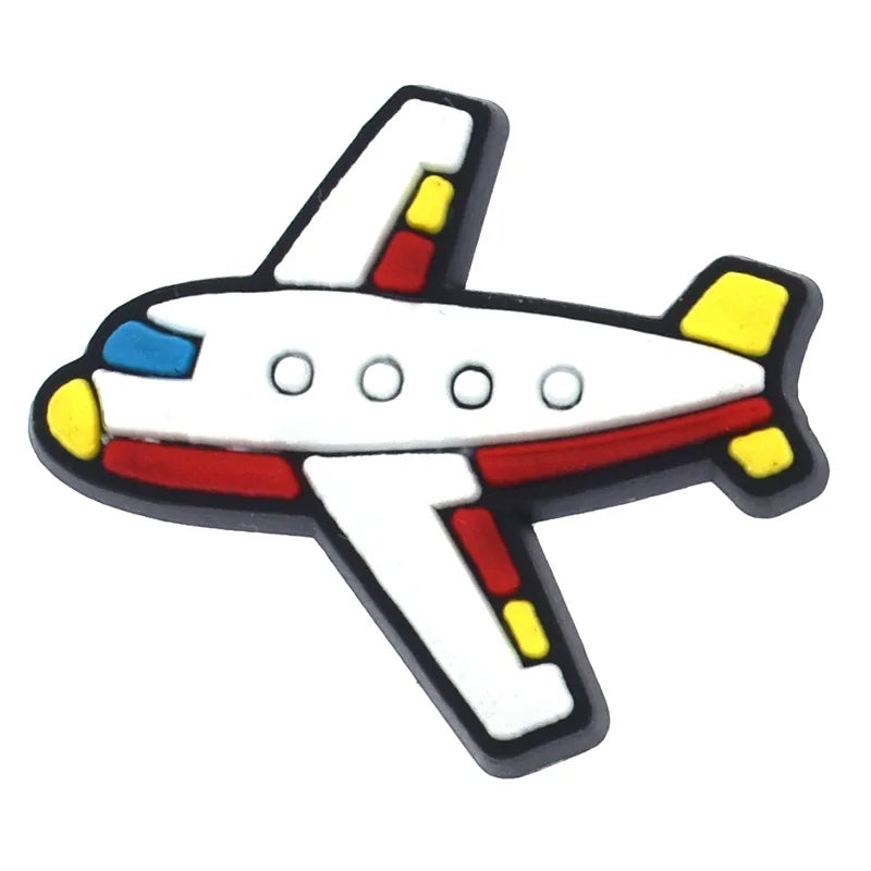 Airplane Shoe Charms for Crocs Accessories Charms Clogs Bubble Slides Shoe DIY Decoration Kids Party Gifts