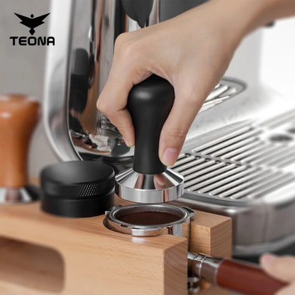 Coffee Barista Espresso Flat Tamper Base, Press Mat, Dosing Ring, Coffee Basket, Portafilter Holder, 58mm, 53mm, 51mm