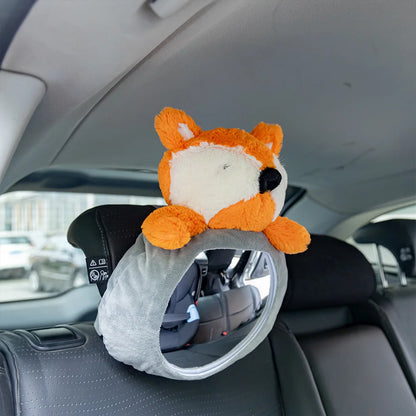 1PCS Easy View Baby Car Mirror, Safety Car Seat Cartoon doll Mirror for Rear Facing Infant, Wide Crystal Clear View,Shatterproof