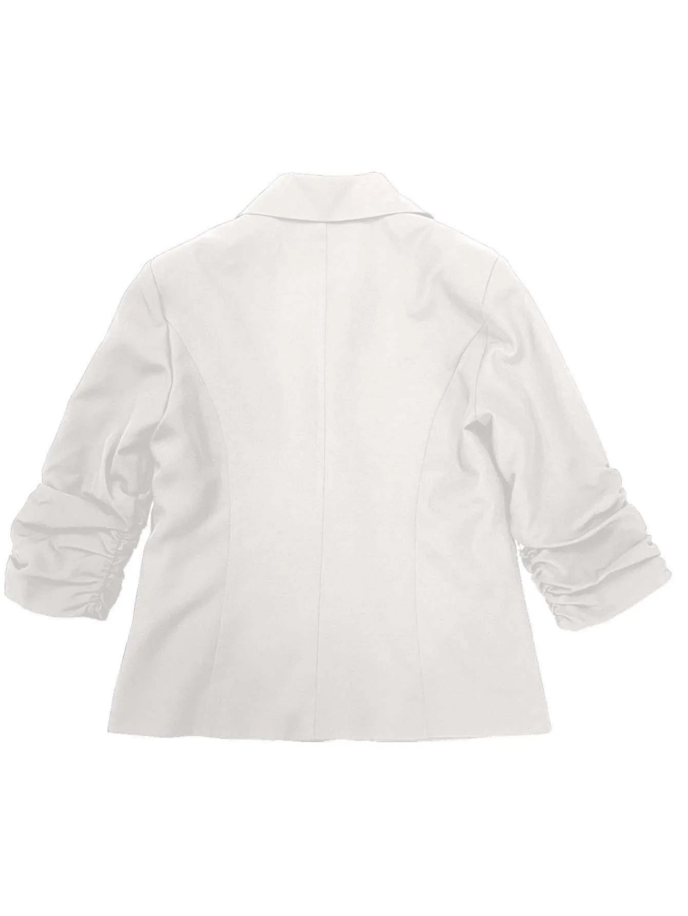 New Office Lady Suits Jacket Tops Formal Women's Seven Quarter Sleeved Suit Coats Casual Black Workwear Blazer Femme Clothing