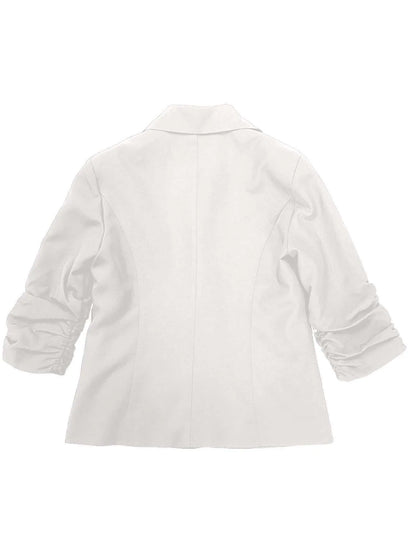 New Office Lady Suits Jacket Tops Formal Women's Seven Quarter Sleeved Suit Coats Casual Black Workwear Blazer Femme Clothing