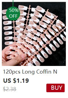 120pcs Pink French Tip Press-On Nails Medium Length Square Shape With Glossy Finish False Nails Full Cover Pre-Shaped Fake Nails