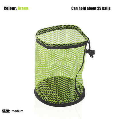 Portable Multipurpose Sports Mesh Net Bag Golf Ball Organizer Bag Drawstring Pouch Golf Sports Supplies Can hold 12/25/50 Balls