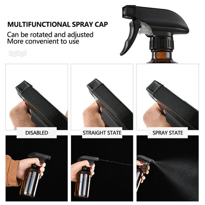 Refillable Empty Anti-UV Amber Glass Spray Bottles Container with Triggers Caps for Essential Oils Lotions Perfumes