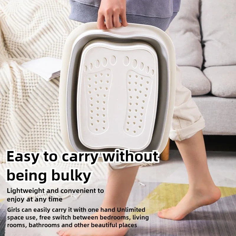 Foldable Footbath Massage Bucket Soaking Bucket Folding Basin Spa Foot Bath Bucket Household Sauna Bathtub Pedicure Bath Bathtub