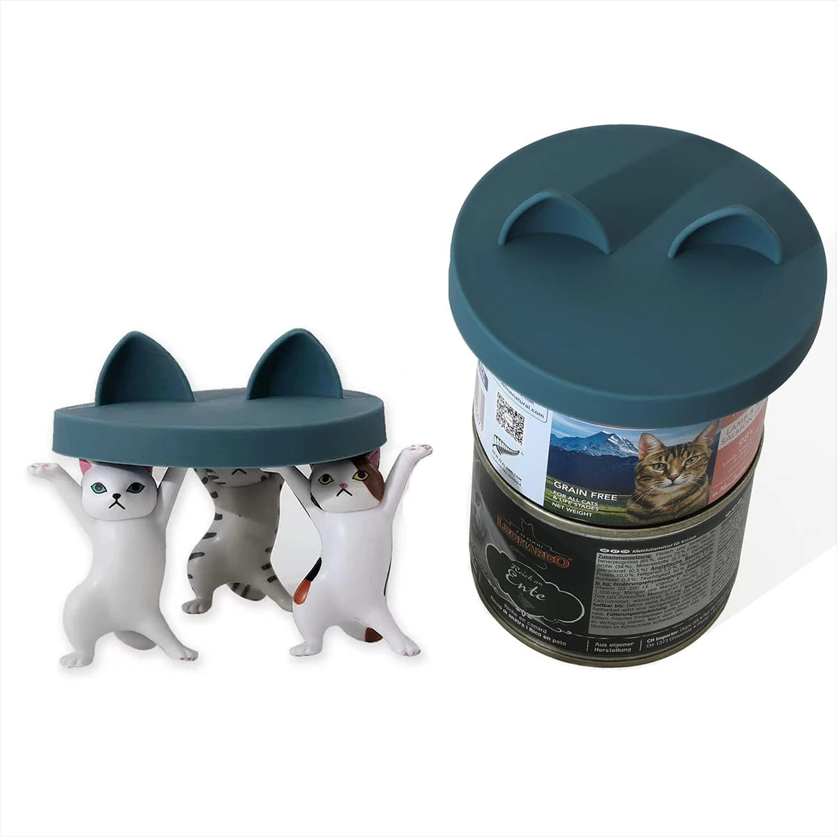 Silicone cat food can lid, pet feeding supplies, pet food can supplies, medium-sized foldable can lid for cat food cans