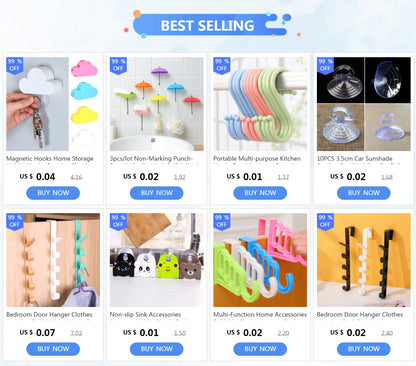 Plastic Multipurpose Portable S Shape Hanging Hooks 4Pcs/8Pcs Kitchen Home Organizer Clothing Rack Baby Stroller Hanger