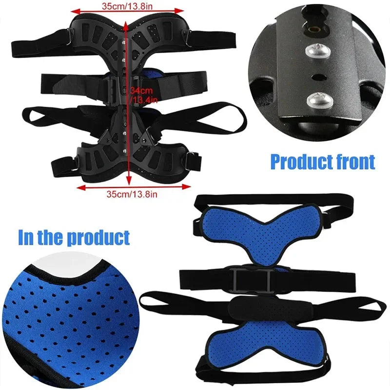 Fixed Spinal Brace Aluminium Alloy Breathable Fixed Spinal Straightener Brace for Children Adults Scoliosis Correcting Brace