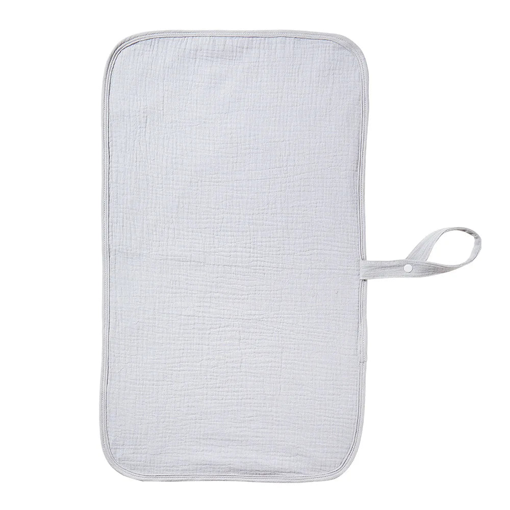 Baby Pure Cotton Gauze Waterproof Changing Pad, Washable, Breathable, Portable & Soft for Newborns
