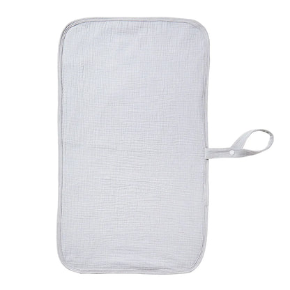 Baby Pure Cotton Gauze Waterproof Changing Pad, Washable, Breathable, Portable & Soft for Newborns