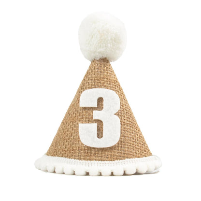 Burlap 1st Birthday Hat Baby First Birthday Party Newborn Boy Girl 1 2 3 Year old Headband Baby Shower Birthday Party Decor