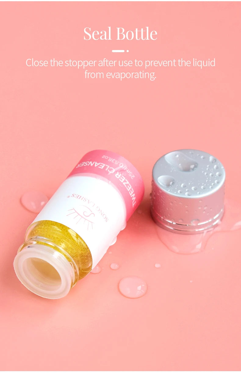 SongLash 25ml Eyelash Tweezers Cleanser Lash Glue Extension Supplies Sponge Eyelash Extension Cleaner Makeup Tools