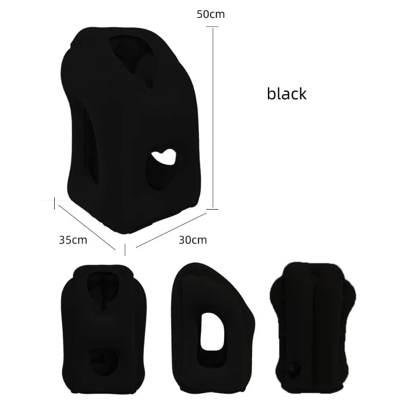 1pc PVC Inflatable Travel Pillow,Portable Headrest,Chin Support,Cushionfor Airplane,Car,Train,Office,Neck Head Nap Pillows,