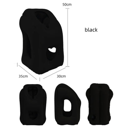 1pc PVC Inflatable Travel Pillow,Portable Headrest,Chin Support,Cushionfor Airplane,Car,Train,Office,Neck Head Nap Pillows,