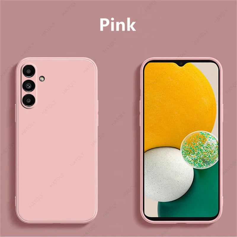 For Samsung Galaxy A55 5G Liquid Silicone Case Samsung Galaxy A55 Cover Funda Coque Soft TPU Phone Bumper Samsung Galaxy A55