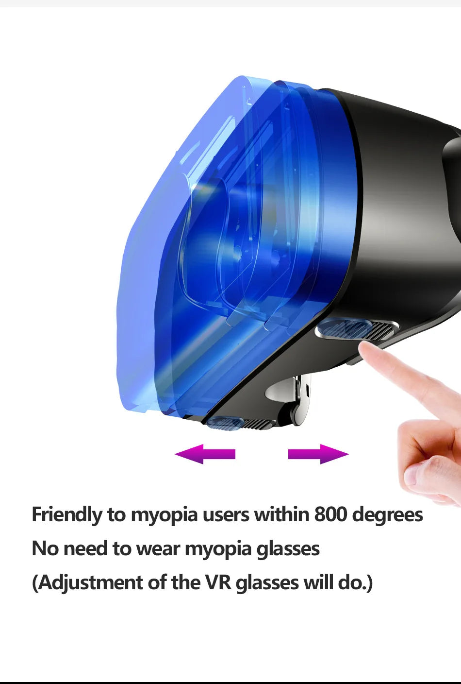 Virtual Reality 3D VR Headset Smart Glasses Helmet for Smartphones Cell Phone Mobile 7 Inches Lenses Binoculars Goggles Devices