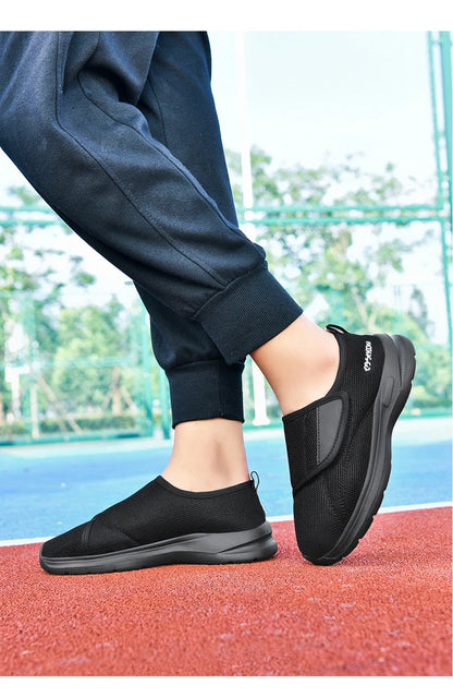 Diabetic Shoes for Men Wide Width Walking Shoes Slip-On Orthopedic Shoes for Swollen Feet Foot Pain Relief Cushion Sneakers