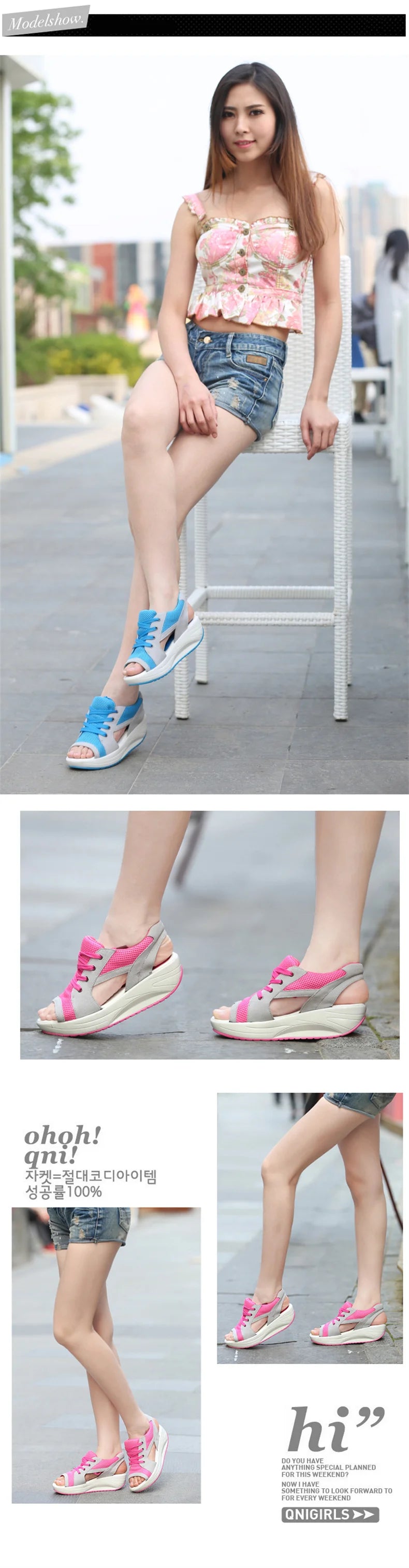 Women Sandals 2023 New Lady Platform Chunky Sandals Comfortable Women's Sandals Open Toe Casual Summer Sports Shoes