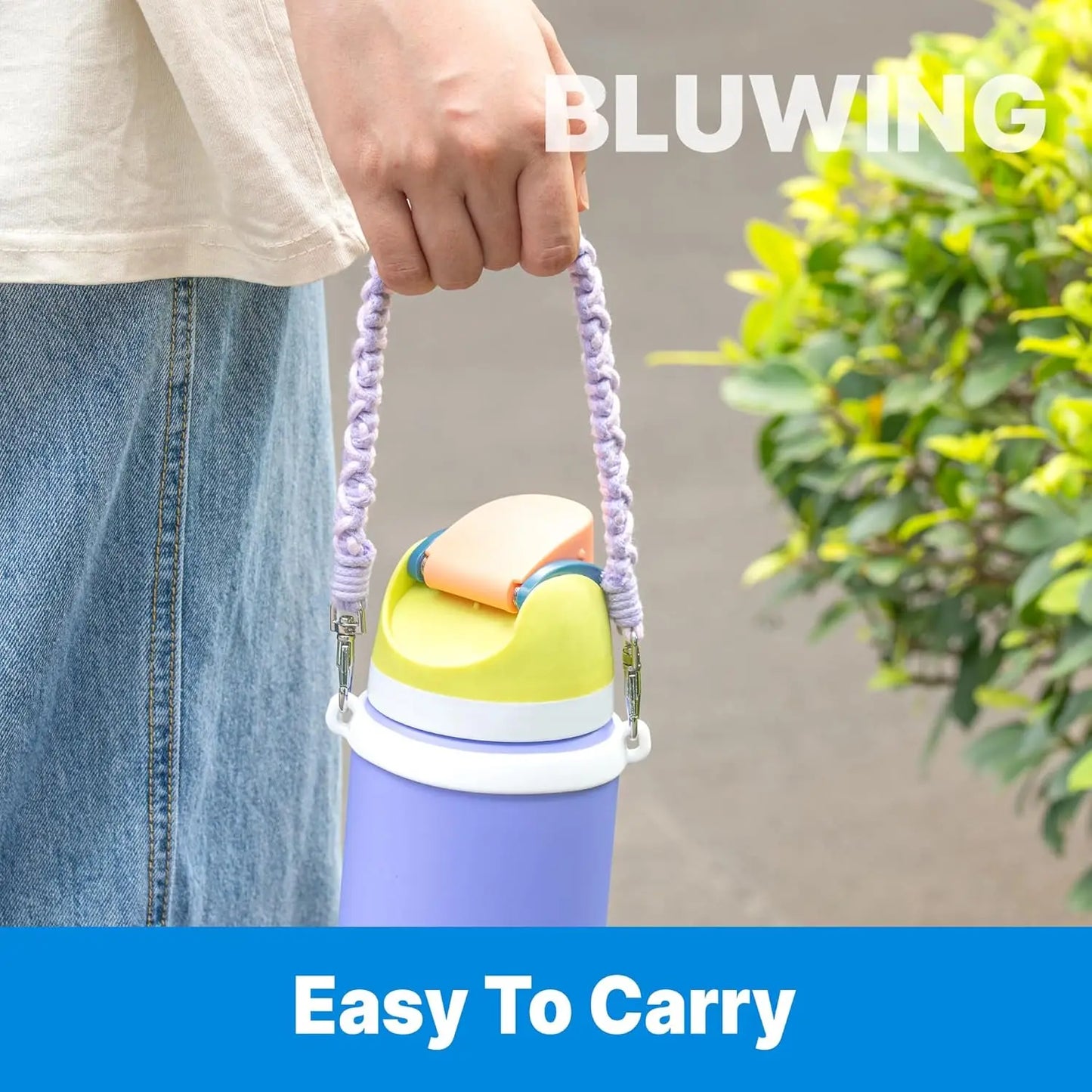 Water Bottle Handle with Strap for Owala Stanley Cup  Hydro Flask, Water Bottle Handle Fits Most 12-40oz Water Bottles