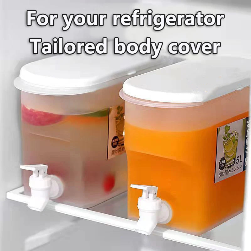 1.8L Water Kettle With Faucet Beverage Dispenser Cold Juice Lemonade Drinks Bucket Liquid Storage Tank Outdoor Fridge Organizers