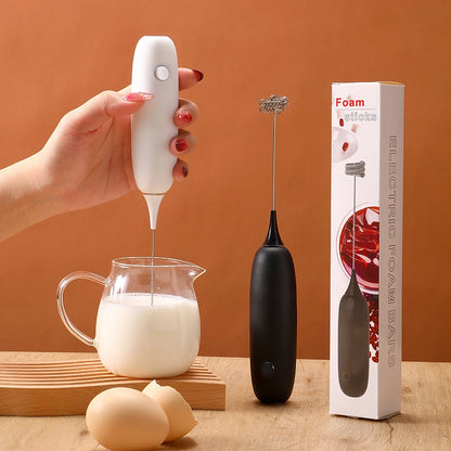 Milk Drink Coffee Whisk Mixer Electric Egg Beater Frother Foamer Mini Handle Stirrer Practical Blender Kitchen Cooking Tool