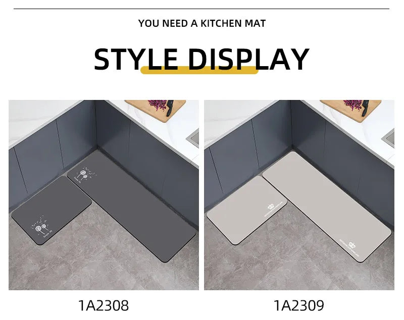 New Slip Absorbent Kitchen Mat Quick Drying Living Room Carpet High Quality Absorbent Anti Fall Rugs Anti Oil Stain Floor Mats