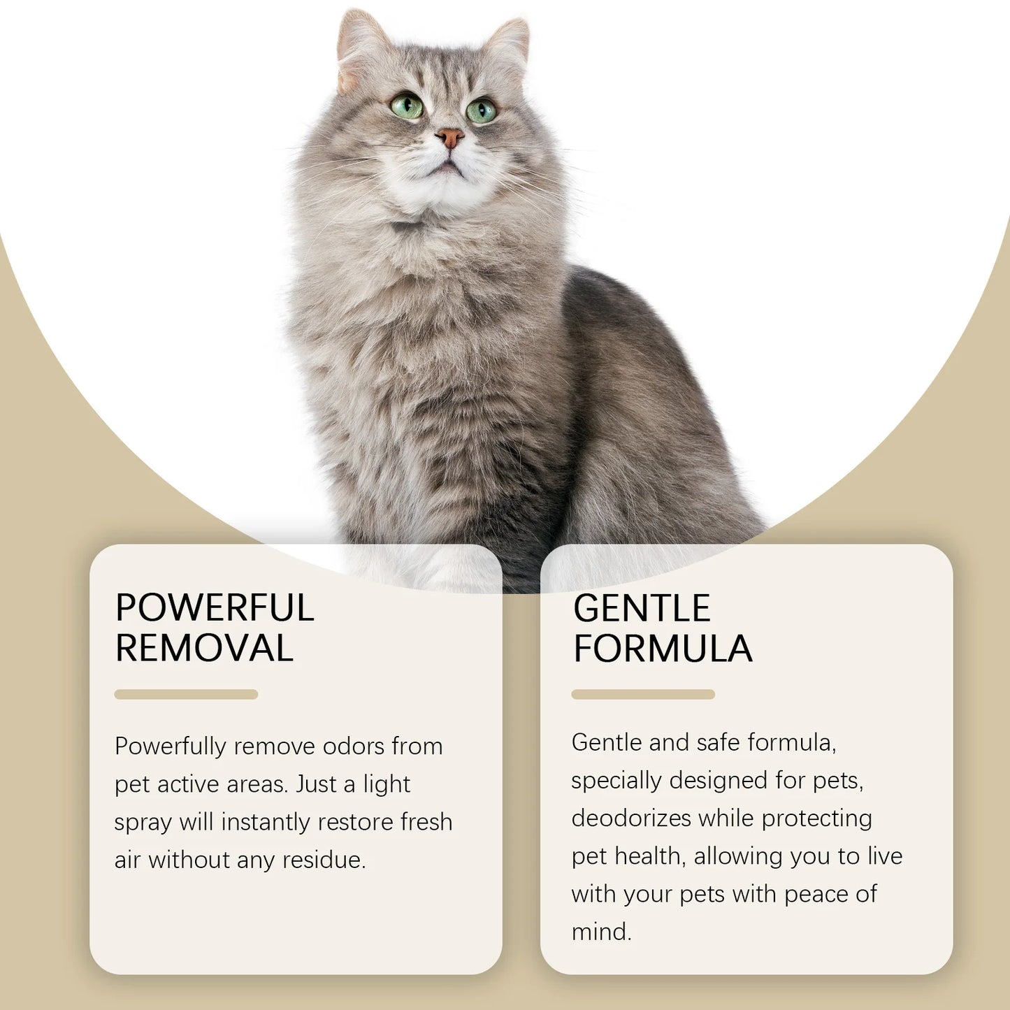 YEGBONG 100ml Coconut Scent Pet Odor Eliminator Spray Natural Formula Neutralize Urine Odors Freshen Indoor Air for Dogs Cats