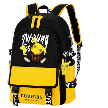 TAKARATOMY Backpack Trolley School Bag Pikachu School Bag Stationery Storage Backpack Multifunctional Travel Bag School Season
