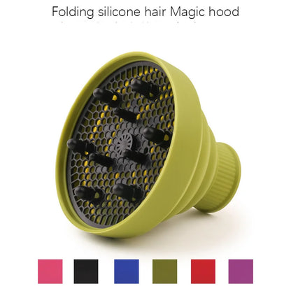 1pc silicone hair dryer diffuser cover foldable heat-resistant curly hair dryer styling accessories Special for real hair wigs