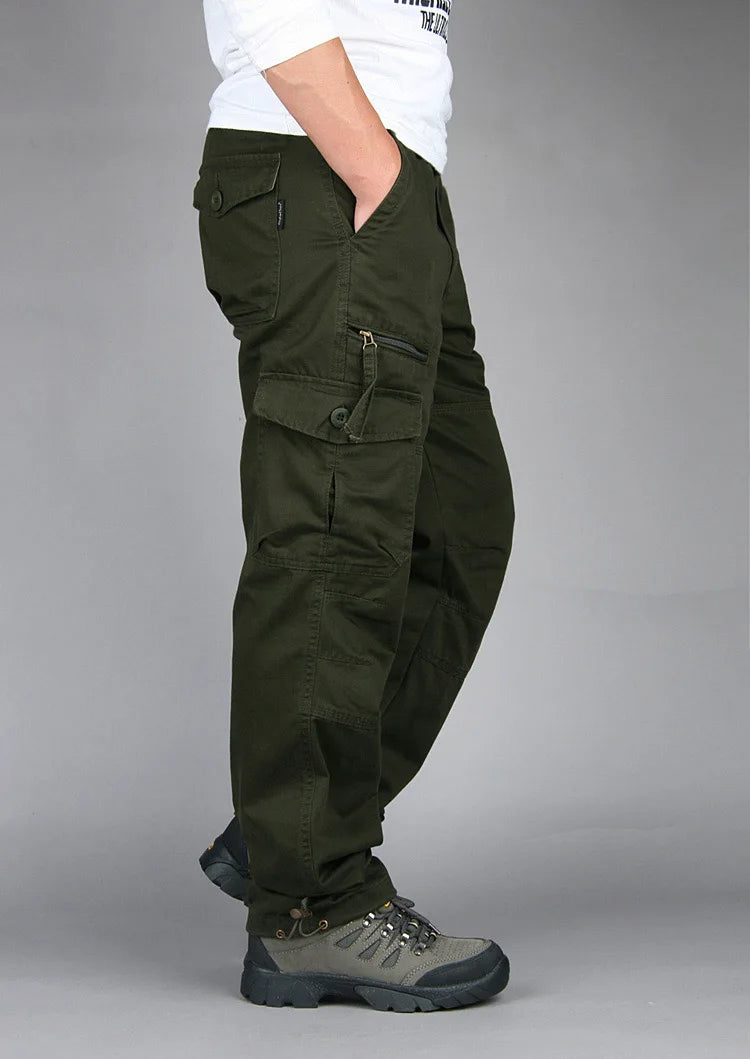 Spring Autumn Tactical Cargo Pants Men Fashion Military Man Trousers Long Warm Cotton Khaki Cargo Pants For Man