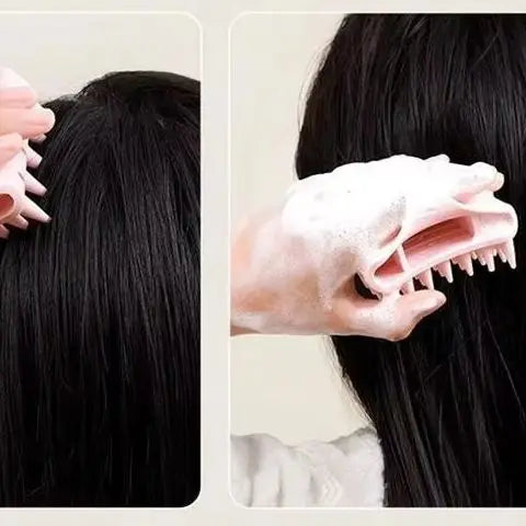 Scalp Massager Shampoo Brush Hair Washing Scalp Brush Soft Silicone Scalp Massager Hair Comb For Dandruff Removal Shampoo Brush