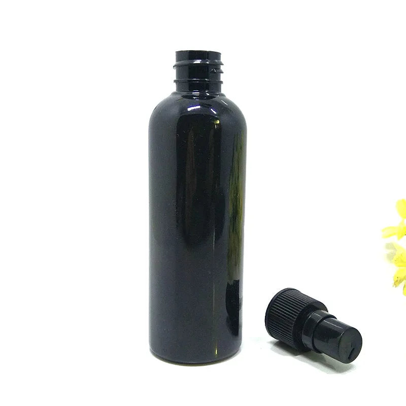 10pcs Black PET Spray Bottle Travel Portable Refillable Perfume Aqueous Emulsion Liquid Make Up Container Atomizer 100ml